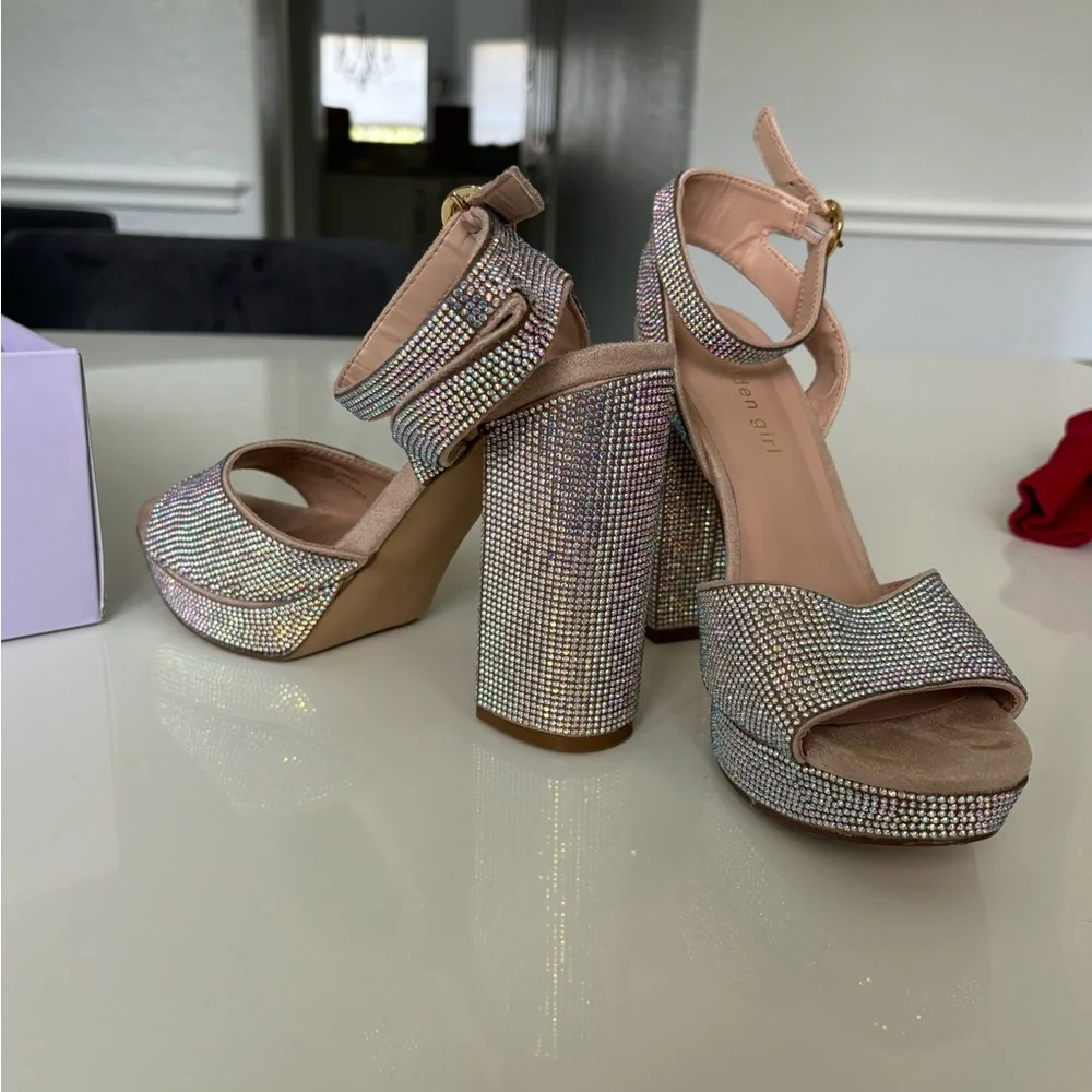 Summit Rhinestone Platform Sandals - Picture 9 of 9